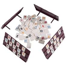 1 Set, Rummy Large Numbers Edition, Original Rummy Tile Game, Rummy Cube Game With Carton, Rummy Royal Board Game, Rummy Tiles In Paper Box, 106 Tiles,Adult Party Games Suitable For Halloween/Christmas/Thanksgiving - Coffee Brown - View 1
