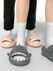 Sandalias Chanclas Tiburon Fluorescentes Brillantes en la Obscuridad Unisex - Rosa coral - Ver 4