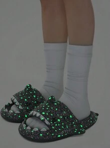 Sandalias Chanclas Tiburon Fluorescentes Brillantes en la Obscuridad Unisex - Rosa coral - Ver 6