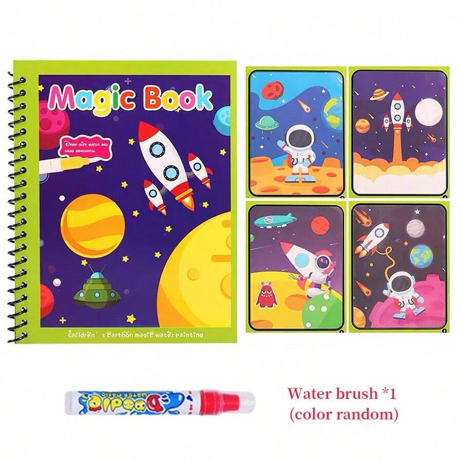 1 Miếng Creative Ảo thuật Viết tháu Sách Nước Bức tranh Có thể tái sử dụng Quyển sổ - 3-Vũ trụ tuyệt vời-(bao gồm bút màu ngẫu nhiên) - Xem 1