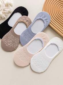 1/5 đôi tất nữ, tất cổ thấp, tất vô hình, tất thuyền, tất ngắn, tất trắng, tất mắt cá chân, tất nữ, thấm hút ẩm và thoáng khí, thích hợp để mặc hàng ngày, thể thao tại nhà, đồ công sở, thiết kế hoạt hình dễ thương, thích hợp cho mọi mùa và nhiều ngày lễ khác nhau, tất vô hình và tất ngắn, phối màu ngẫu nhiên. - Nhiều màu - Xem 4