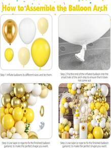 马卡龙黄金白金气球拱门套件适用于波西米亚风阳光雏菊蜜蜂主题生日婴儿送礼会装饰、圣诞节 - 彩色 - 查看 6
