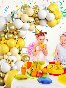 马卡龙黄金白金气球拱门套件适用于波西米亚风阳光雏菊蜜蜂主题生日婴儿送礼会装饰、圣诞节 - 彩色 - 查看 5