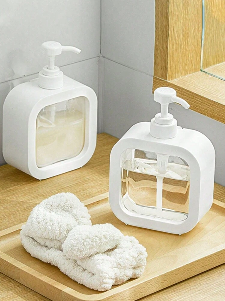 Set Dispenser Sapone Da Cucina In Vetro Ambrato Con Vassoio In Cemento: 2 Bottiglie Con Pompa In Acciaio