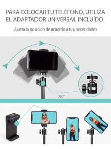 Selfiestick & Tripod Head - Black - View 5