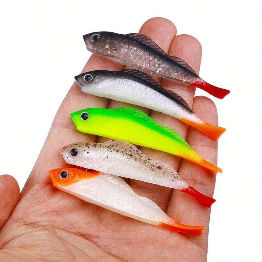 5入組魚拚／釣魚餌,雙色魚拚,釣魚餌,柔軟的魚餌,生物誘餌 - 4# - 查看 1