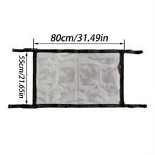 1 Stück Auto Dach Aufbewahrungstasche - Doppeldecker-Netztasche für Gepäckkleidung, mit/ohne Kordel, Auto Innenraum Ladung Organizer Camping Campingausrüstung - Schwarz - Übersicht 3