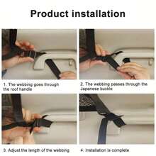 1 Stück Auto Dach Aufbewahrungstasche - Doppeldecker-Netztasche für Gepäckkleidung, mit/ohne Kordel, Auto Innenraum Ladung Organizer Camping Campingausrüstung - Schwarz - Übersicht 5