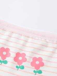 少女們的4入組甜美可愛卡通花紋印花短褲,四季皆宜