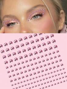 1 Miếng Ánh sáng Màu hồng Hình thoi Mặt Long lanh Đối với DIY Trang điểm Và Lễ hội Mặc - Hồng - Xem 2