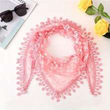 Đảng 1 Nữ Màu Trắng Thêu Hoa Ren Khăn Bohemian Cưới Mạng Che Mặt Thoáng Khí Khoét Hở Cô Dâu Tam Giác Đầu Khăn Quàng Khăn Choàng - Nhiều màu - Xem 9