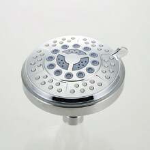 單頭花洒,固定式塑料荷花花洒頭,適用於淋浴間,宿舍,酒店浴室等 - 銀色 - 查看 1