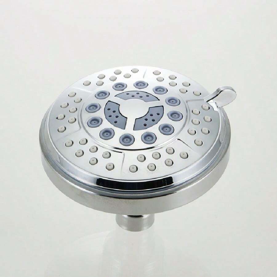 單頭花洒,固定式塑料荷花花洒頭,適用於淋浴間,宿舍,酒店浴室等 - 銀色 - 查看 1