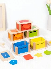 Montessori Wooden Color Classification Box Magnetic Fishing Game Geometry Matching Coin-Operated Parent-Child Interactive Toy - Multicolor - View 2