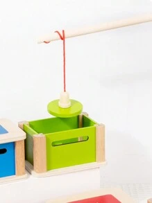 Montessori Wooden Color Classification Box Magnetic Fishing Game Geometry Matching Coin-Operated Parent-Child Interactive Toy - Multicolor - View 5