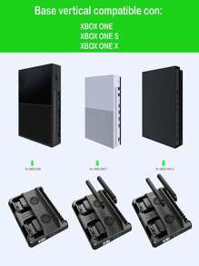 Base Ventilador Para X-box One X y S Con Soporte Carga 2 Controles - Negro - Ver 4