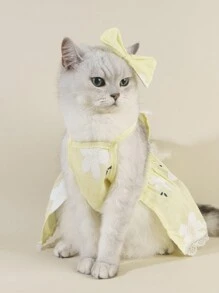 1 Bộ Hoa In Quần áo thú cưng - Nhiều màu - Xem 1