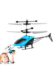 ELE-GATE Juguete Dron Helicóptero Vuelo de Inducción Control Sensor Recargable con Luz - Rojo - Ver 3