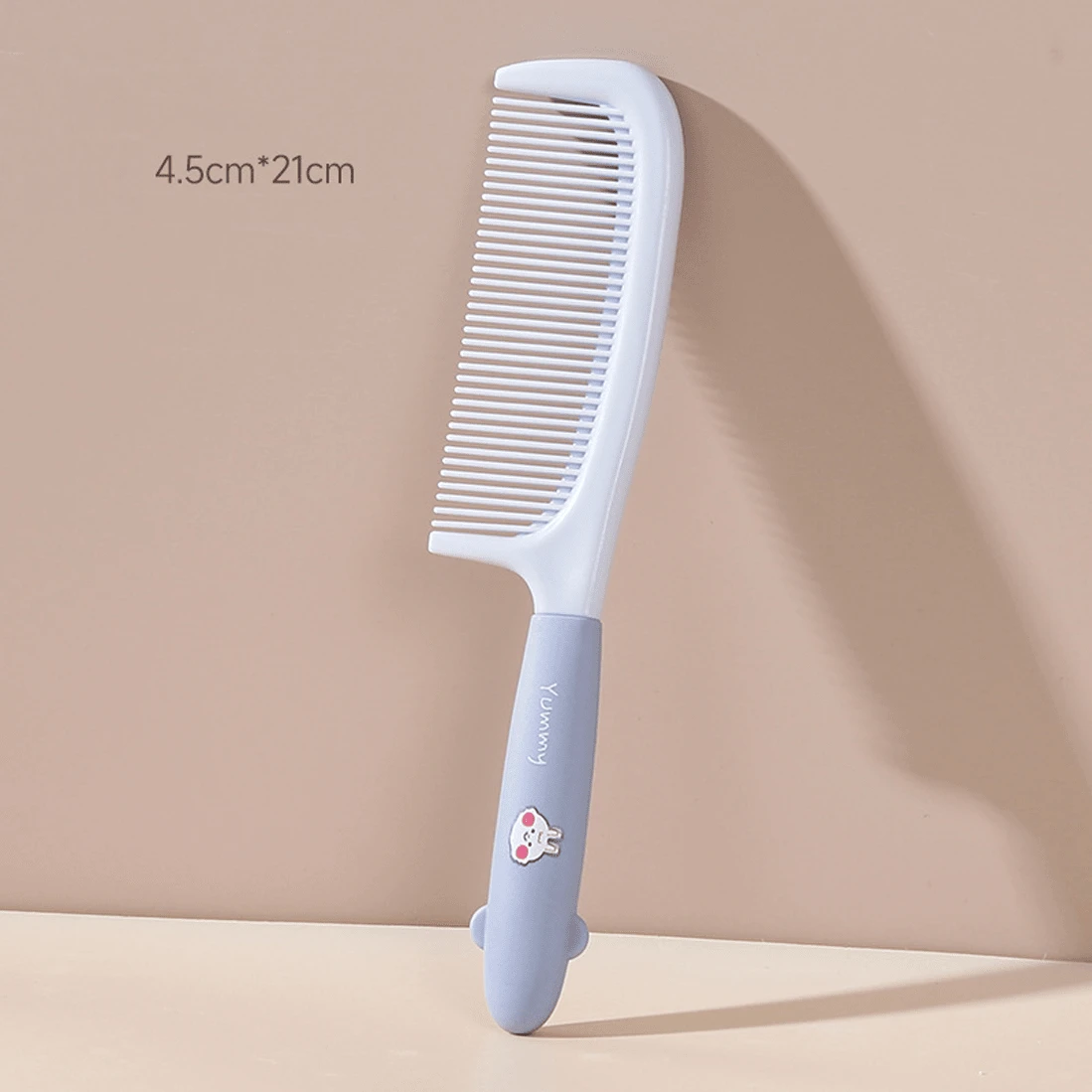 1款可愛的卡通圖案女士櫥櫃,家用便攜式直髮梳 - 淺灰紫 - 查看 1