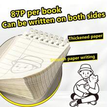 1本英文單字筆記本,方便學生快速記筆記,可攜式活頁筆記本,學習計劃 - 藏蓝色 - 查看 7