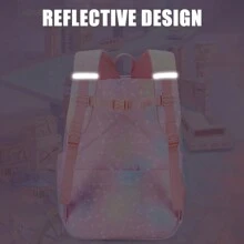 1pc Lightweight & Roomy Backpack For Girls, Nylon Cute College Backpack, Multi-Pocket Casual Travel Backpack - Suitable For School And Travel - Pink - View 8