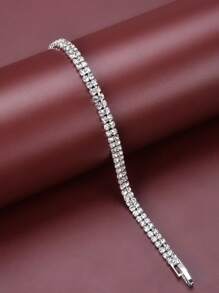 1入流行女式多彩鑽石手鍊，簡約個性細鏈手鍊 - 彩色 - 查看 6