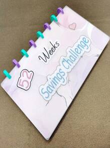 1pc 52 Week Money Saving Challenge Notebook, Decorative Storage, Photo Album For Teenagers, Back To School Gift, Reward Birthday - Multicolor - View 10