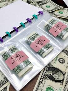 1pc 52 Week Money Saving Challenge Notebook, Decorative Storage, Photo Album For Teenagers, Back To School Gift, Reward Birthday - Multicolor - View 4