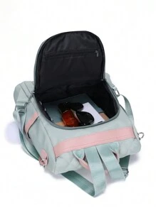 Multifunctional Anti-Theft Bag With Embroidered Strap, Women's Coin Purse, High-End Travel Bag For Postgraduates, Waterproof, For Shopping, Travel, Comes With Plush Pendant, Mommy Bag, Handbag, Laptop Bag, Women's Nylon Shoulder Backpack, Suitable For Office Ladies, Commuters, Elementary And Middle School Students, College Freshmen And Sophomores, Graduates, Essential Back-To-School Item, School Supplies, School Backpack, School Bag, Backpack For School, Back To School Backpack, School Bookbag, Big Backpack, Backpack School, Back To School Bags, Large Capacity, Lightweight, Portable, Suitable For Teen Girls Women College Students, Teacher, White-Collar Workers, Perfect For Back To School, First Day Of School - Green - View 5