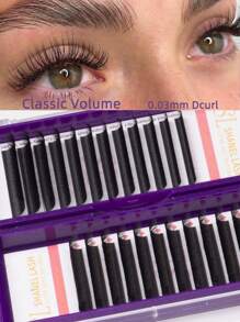 Premium Individual Lashes 0.03 0.05 0.07 Mega Volume Eye Lashes Extension Cashmere Velvet Fluffy D Curl 8-18mm Mixed Natural Look Cluster Lashes Super Soft Matte Black Individual Lashes Tray Volume Classic Synthetic Faux Mink Eyelashes Extensions Professional False Eyelashes Supplies For Lashes Salon