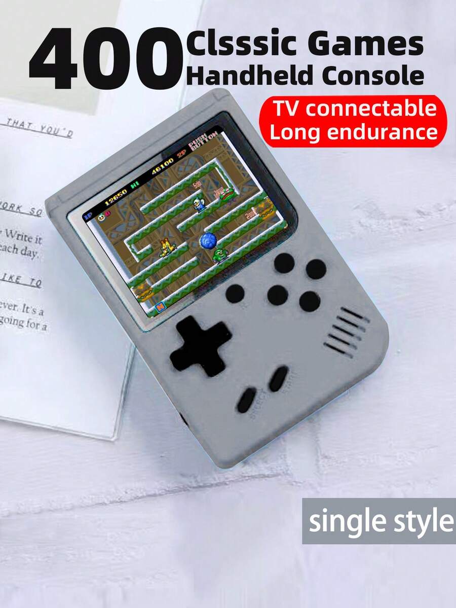 1 Pieza Consola De Juegos Portátil Manual Nueva Versión Clásica Retro Mini Macaron 400 Juegos Nostálgicos Rusos De Antaño