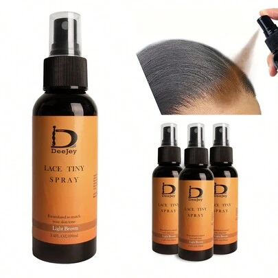 100ml防水蕾絲染色融融噴霧遮瑕霜,適用於蕾絲閉合前假髮,假發邊緣控制蕾絲染色噴霧融化形式