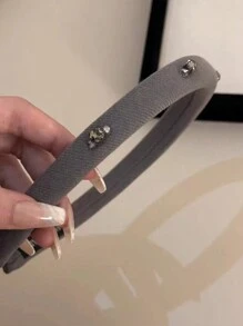 1个复古海绵垫水晶装饰发箍，多功能头饰，适合外出派对、头饰、发箍、发饰、发带、头饰等。 - 彩色 - 查看 9