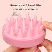 軟硅膠牙刷按摩洗髮刷-改善頭皮和頭髮健康 - 黑色 - 查看 3