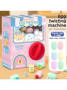 1 Pieza Cápsula De Juguete Temática Animal Rosa Tipo 'caja Sorpresa', Juguete Interactivo Para Niños - Rosa Pálido - Ver 7