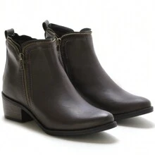 Women Mid-Calf Boots - 咖啡棕 - 查看 4