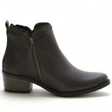 Women Mid-Calf Boots - 咖啡棕 - 查看 1