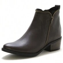 Women Mid-Calf Boots - 咖啡棕 - 查看 2