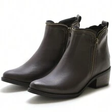 Women Mid-Calf Boots - 咖啡棕 - 查看 5