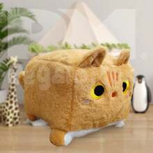 Peluche Gato Forma Cuadrada Almohada De Gato - Albaricoque - Ver 6