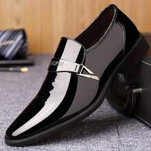 Plus Size Colorblock Formal English Style Fashionable Business Dress Shoes For Men (Run One Size Larger)