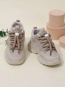 Children's Breathable Sport Shoes For Spring And Autumn, Lightweight, Slip-Resistant, Wear-Resistant - Beige - View 6