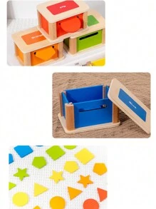 Montessori Wooden Color Classification Box Magnetic Fishing Game Geometry Matching Coin-Operated Parent-Child Interactive Toy - Multicolor - View 7