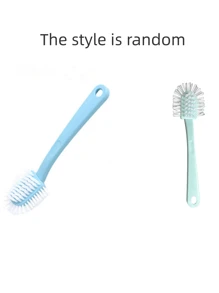 1入隨機風格硬毛鞋刷,長柄塑料清潔刷,圓形鞋清潔刷,適用於家庭使用 - 藍色 - 查看 9