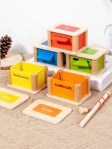 Montessori Wooden Color Classification Box Magnetic Fishing Game Geometry Matching Coin-Operated Parent-Child Interactive Toy - Multicolor - View 6