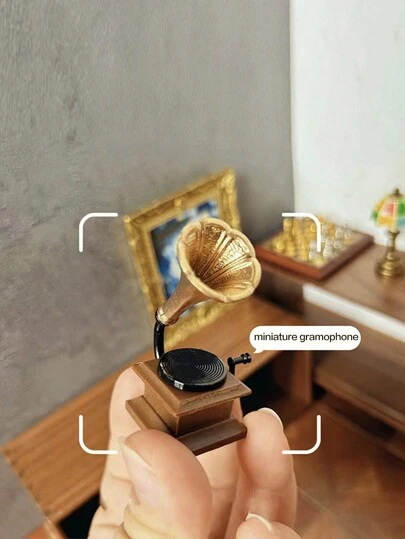 1 st. Miniatyr Skivspelare Modell Dekorationer , Premie Presenter För Pojkar Och Tjejer