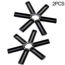 2入組abs鑄鐵隔熱墊,創意餐墊,可摺疊碗杯墊,家居廚房工具 - 黑色 - 查看 2