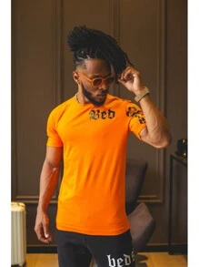 Men T-Shirts - 橘色 - 查看 3