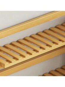 1pc DIY Foldable Bamboo Plant Stand For Potted Plants - Apricot - View 3