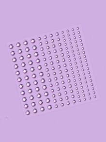 1 Pieza De Joyería Diy De Gemas De Rostro De Diamantes De Imitación De Color Morado Claro Para Lucir Un Maquillaje De Ojos Festivo - Morado - Ver 6